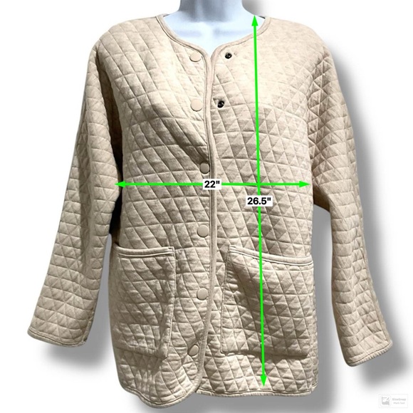 Marine Layer Corbet Quilted Liner Jacket Warm Base Layer Size XS Oatmeal - Picture 13 of 13